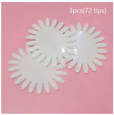 Nail Display Sticks Nail Swatch False Nail Tips Nail Gel Polish Practice Clear Natural Colors Display Board for Nail Art Tools - Novarashop