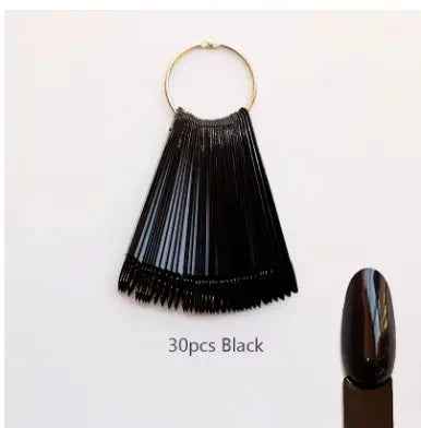 Nail Display Sticks Nail Swatch False Nail Tips Nail Gel Polish Practice Clear Natural Colors Display Board for Nail Art Tools