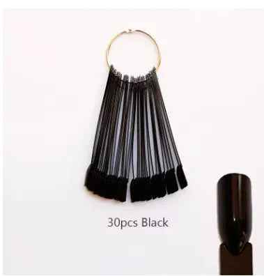 Nail Display Sticks Nail Swatch False Nail Tips Nail Gel Polish Practice Clear Natural Colors Display Board for Nail Art Tools
