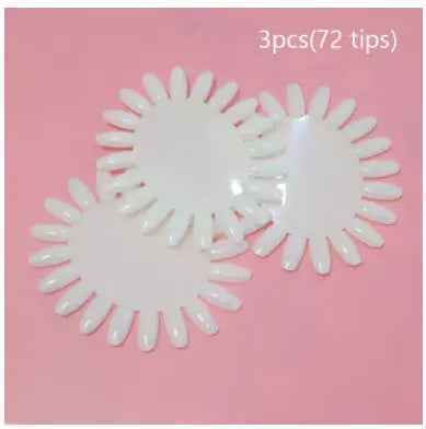 Nail Display Sticks Nail Swatch False Nail Tips Nail Gel Polish Practice Clear Natural Colors Display Board for Nail Art Tools