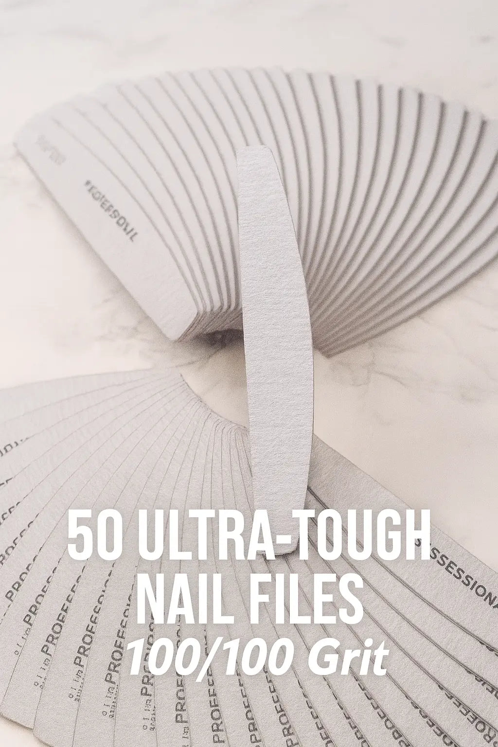 50/25 Pcs/Pack Professional Washable Nail Files 100 To 180 Half Moon Strong Sandpaper Durable File Nails Tools Manicure Supplies - Novarashop