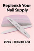 50/25 Pcs/Pack Professional Washable Nail Files 100 To 180 Half Moon Strong Sandpaper Durable File Nails Tools Manicure Supplies - Novarashop