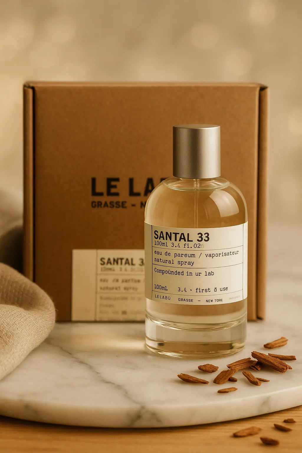 3.4 Oz / 100 ML Santal 33 For Unisex Eau De Parfum Spray New With Box 100ML perfumes for women - Novarashop