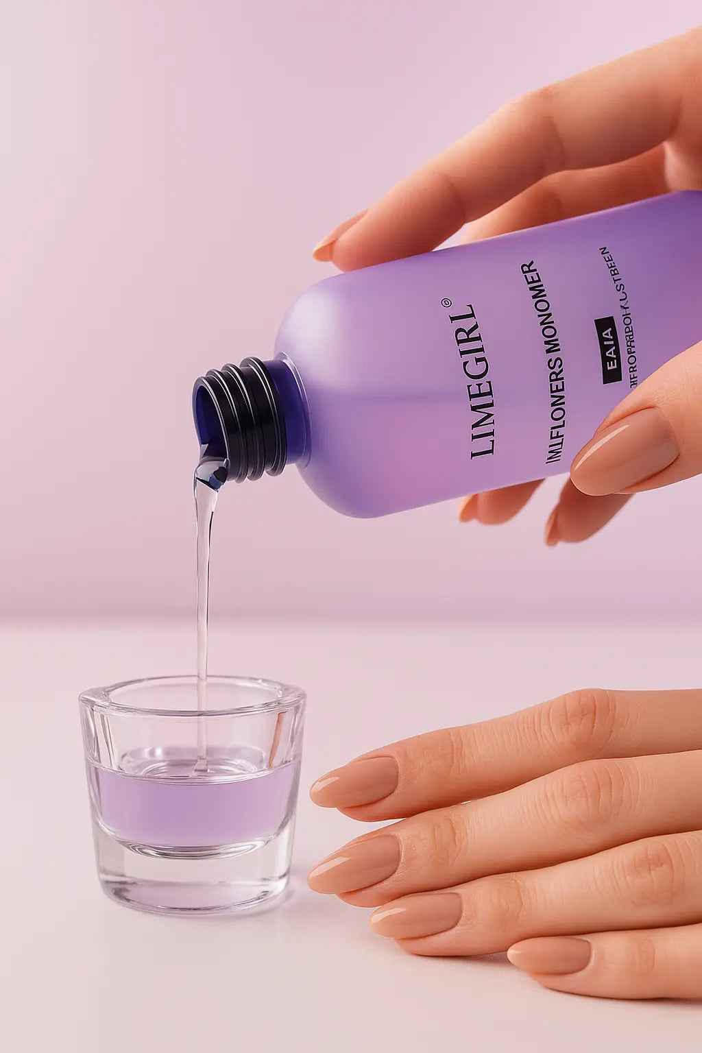 Limegirl Acrylic Liquid Monomer - Large Capacity 40ml/70ml/120ml/240ml for Nail Art DIY Acrylic Powder Liquid Manicure