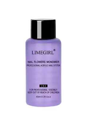 Limegirl Acrylic Liquid Monomer - Large Capacity 40ml/70ml/120ml/240ml for Nail Art DIY Acrylic Powder Liquid Manicure