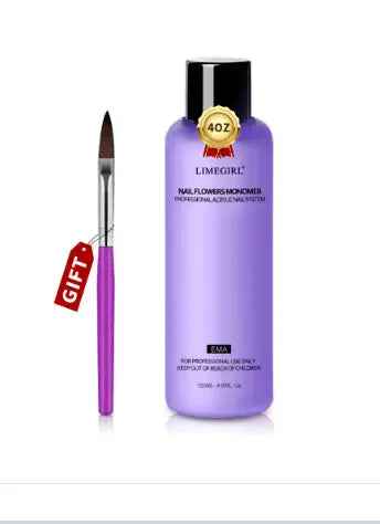 Limegirl Acrylic Liquid Monomer - Large Capacity 40ml/70ml/120ml/240ml for Nail Art DIY Acrylic Powder Liquid Manicure