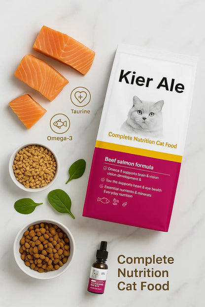 Aier cat food deep sea fish flavor adult cat kitten full price general beef salmon 500g bag - Novarashop