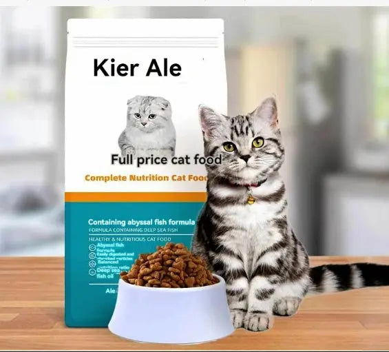 Aier cat food deep sea fish flavor adult cat kitten full price general beef salmon 500g bag - Novarashop