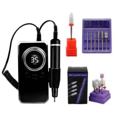 2024 DDQ Electric Nail Drill Machine Professional Manicure Nail Sander Set Nail Drill Bit Portable Polisher Equipment Gift Dusti