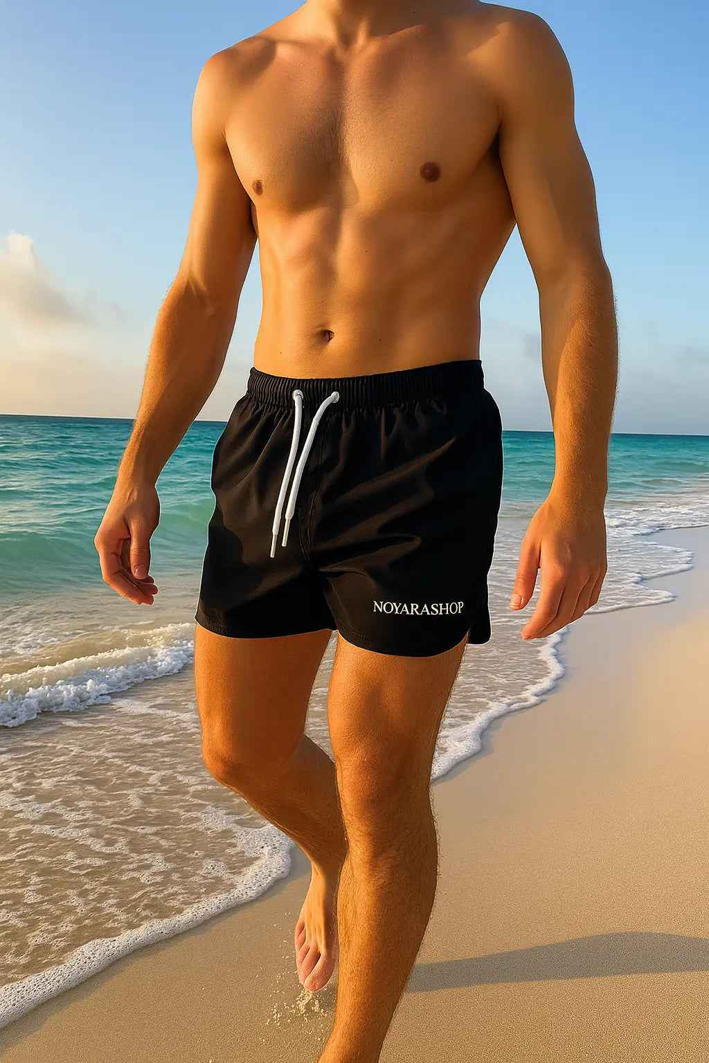 Novarashop European and American Summer Beach Shorts Men&