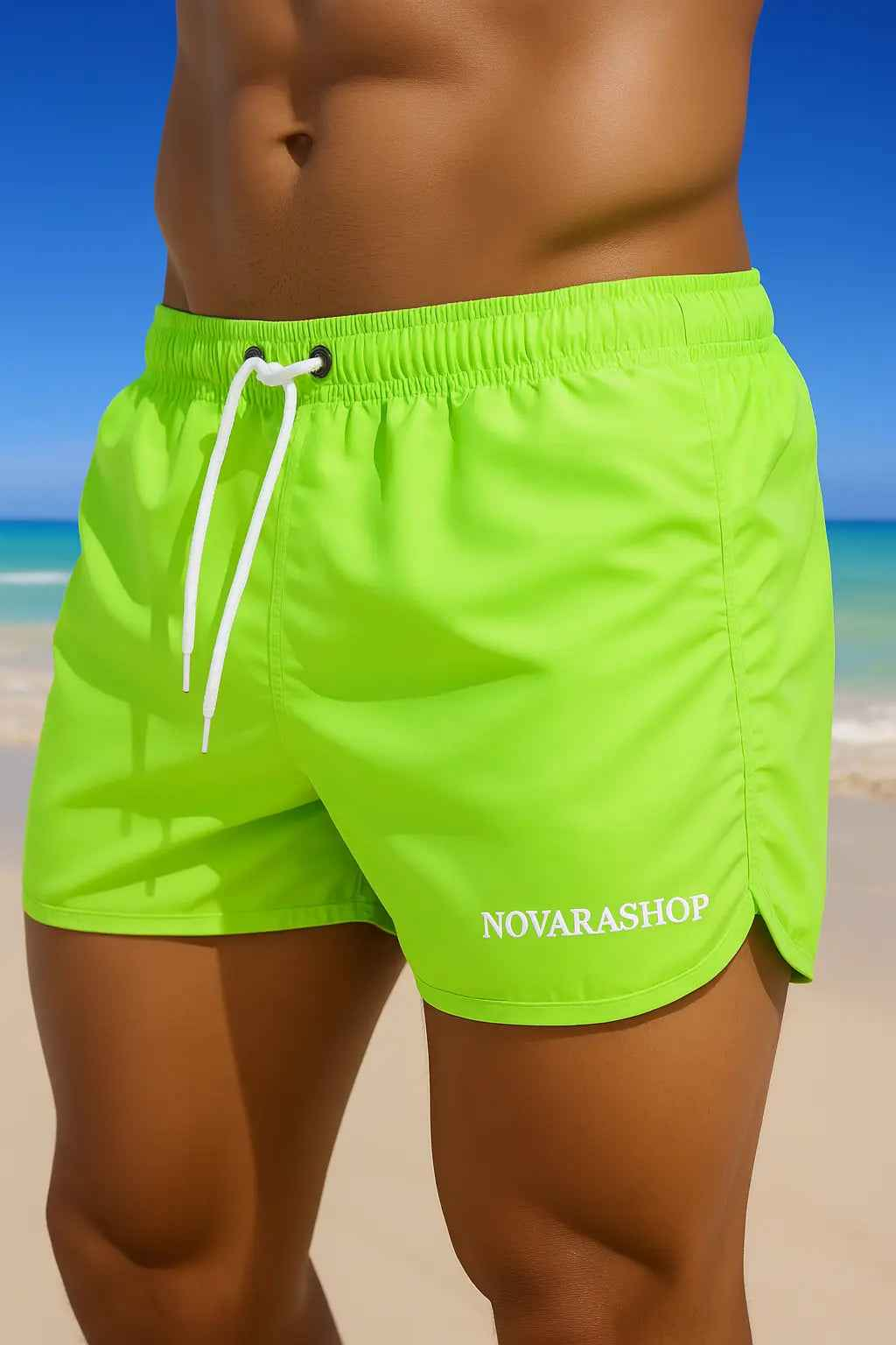 Novarashop European and American Summer Beach Shorts Men&