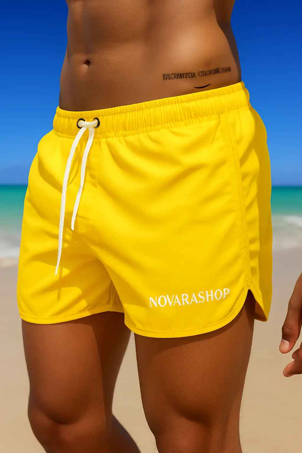 Novarashop European and American Summer Beach Shorts Men&