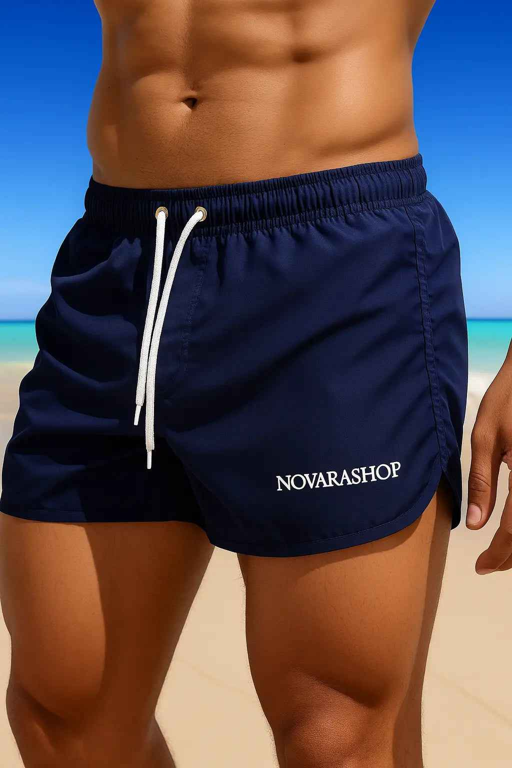 Novarashop European and American Summer Beach Shorts Men&