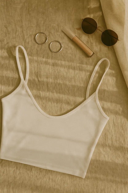 Women Backless Cami Crop Top Summer Solid Color Casual Sleeveless Top Streetwear Y2K Clothes - Novarashop