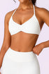 Strappy Bra Top Women High Support Thin Strap Halter Sport Seamless Bras Scrunch Workout Yoga Tank - Novarashop