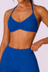 Strappy Bra Top Women High Support Thin Strap Halter Sport Seamless Bras Scrunch Workout Yoga Tank - Novarashop