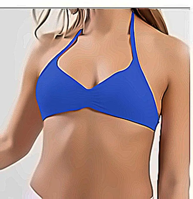 Strappy Bra Top Women High Support Thin Strap Halter Sport Seamless Bras Scrunch Workout Yoga Tank - Novarashop