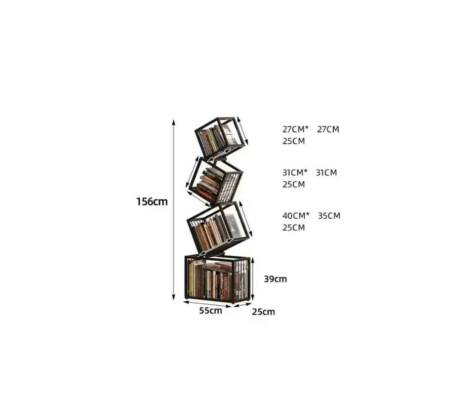 Rotating Bookshelf Organizer - Aesthetic Children&