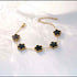 Flower Shape Bracelet for Women - Adjustable Luxury Five Leaf Flower Jewelry Gift in Stainless Steel