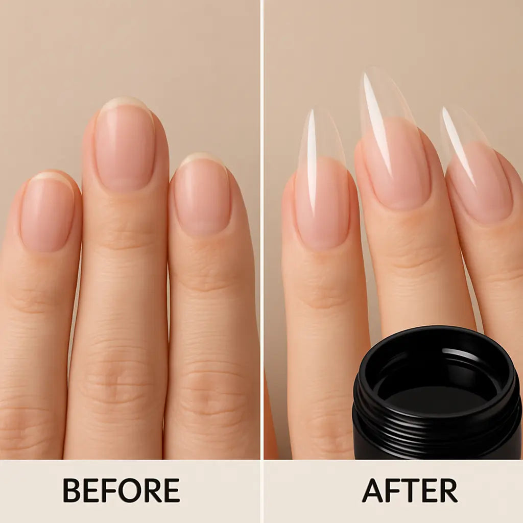 BORN PRETTY 60ml/30ml Hard Jelly Nail Extension Gel Nail Art French Nail Gum Clear Natural Color Soak Off UV Construction Gel - Novarashop