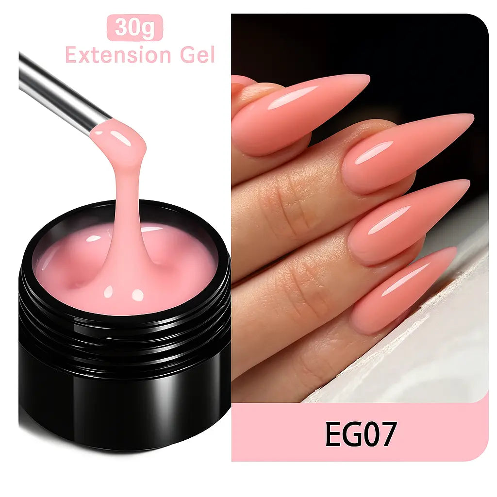BORN PRETTY 60ml/30ml Hard Jelly Nail Extension Gel Nail Art French Nail Gum Clear Natural Color Soak Off UV Construction Gel - Novarashop