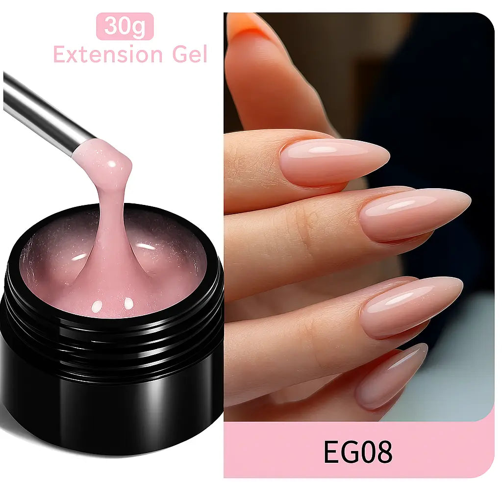 BORN PRETTY 60ml/30ml Hard Jelly Nail Extension Gel Nail Art French Nail Gum Clear Natural Color Soak Off UV Construction Gel - Novarashop