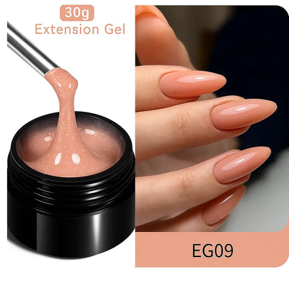 BORN PRETTY 60ml/30ml Hard Jelly Nail Extension Gel Nail Art French Nail Gum Clear Natural Color Soak Off UV Construction Gel - Novarashop