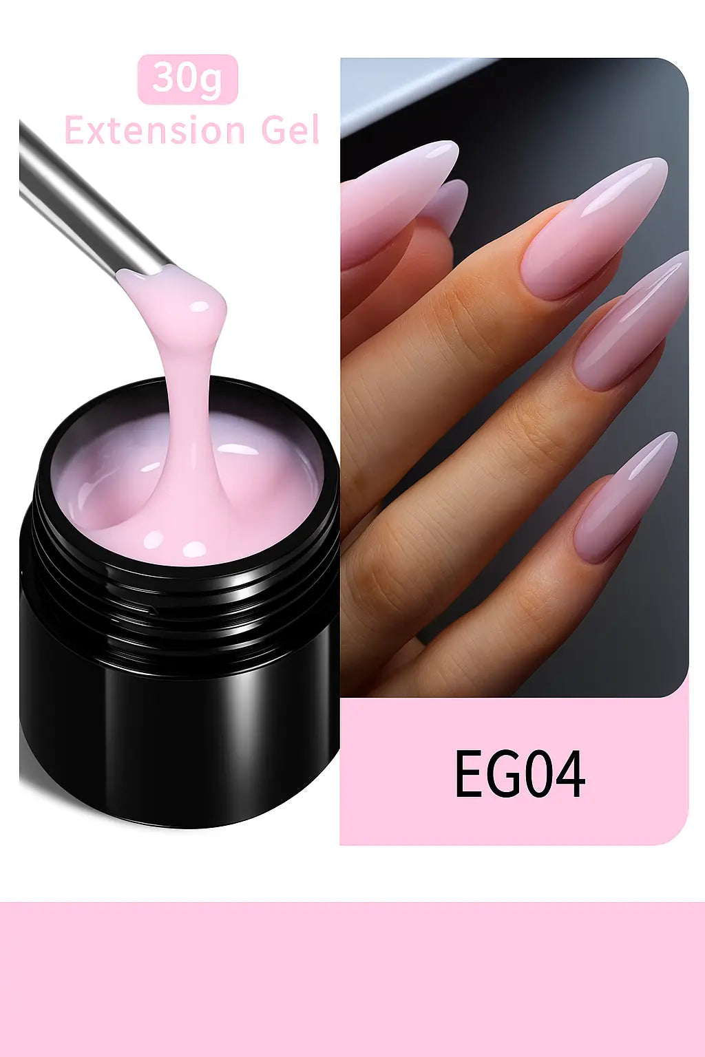 BORN PRETTY 60ml/30ml Hard Jelly Nail Extension Gel Nail Art French Nail Gum Clear Natural Color Soak Off UV Construction Gel - Novarashop