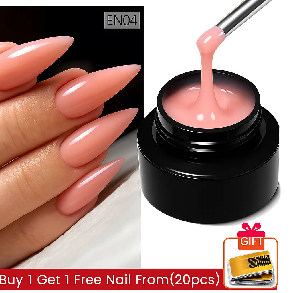 BORN PRETTY 60ml/30ml Hard Jelly Nail Extension Gel Nail Art French Nail Gum Clear Natural Color Soak Off UV Construction Gel - Novarashop