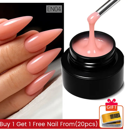 BORN PRETTY 60ml/30ml Hard Jelly Nail Extension Gel Nail Art French Nail Gum Clear Natural Color Soak Off UV Construction Gel - Novarashop
