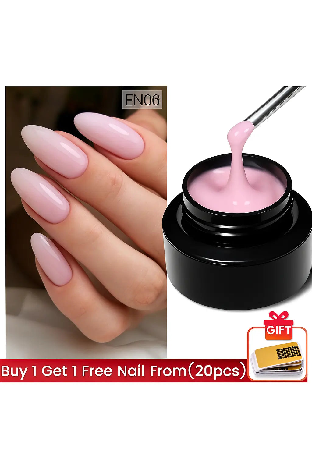 BORN PRETTY 60ml/30ml Hard Jelly Nail Extension Gel Nail Art French Nail Gum Clear Natural Color Soak Off UV Construction Gel - Novarashop