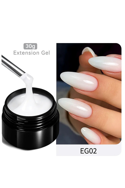 BORN PRETTY 60ml/30ml Hard Jelly Nail Extension Gel Nail Art French Nail Gum Clear Natural Color Soak Off UV Construction Gel - Novarashop