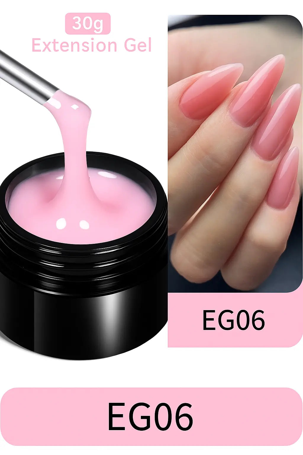 BORN PRETTY 60ml/30ml Hard Jelly Nail Extension Gel Nail Art French Nail Gum Clear Natural Color Soak Off UV Construction Gel - Novarashop