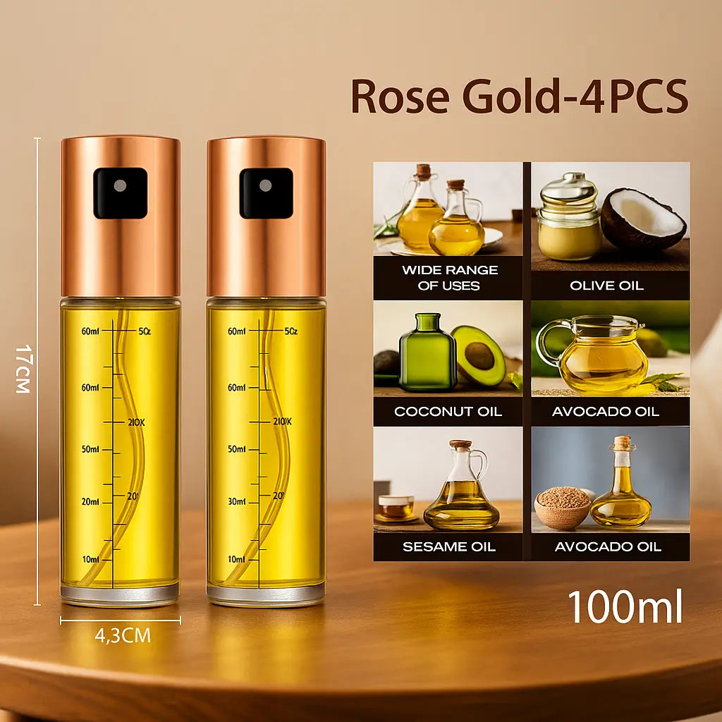 Glass Oil Sprayer for Cooking Olive Spray Mister for Salad BBQ Kitchen Baking Empty Vinegar Bottle - Novarashop