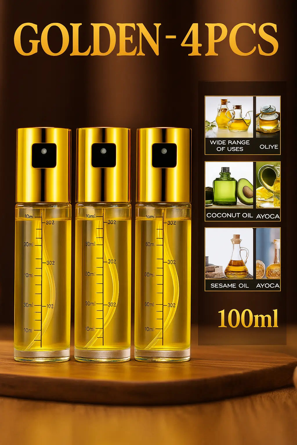 Glass Oil Sprayer for Cooking Olive Spray Mister for Salad BBQ Kitchen Baking Empty Vinegar Bottle - Novarashop