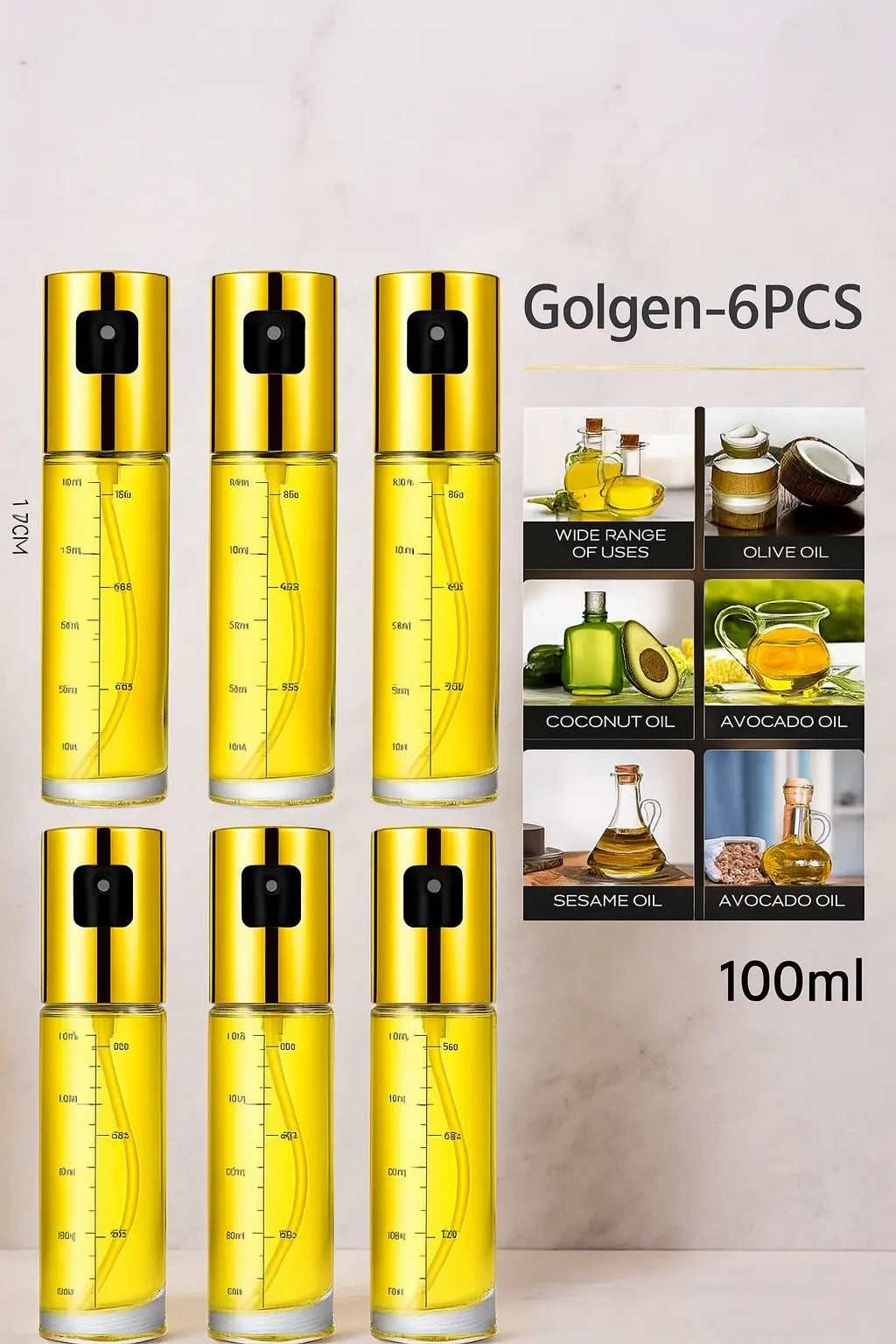 Glass Oil Sprayer for Cooking Olive Spray Mister for Salad BBQ Kitchen Baking Empty Vinegar Bottle - Novarashop