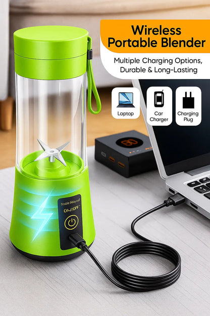 New Mini Portable Blender Bottle USB 6 Blades Fruit Fresh Juicer Smoothies Mixer Machine Crusher Food Processor for Kitchen - Novarashop
