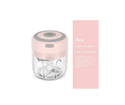 150ML/250ML/300ML Electric Garlic Chopper USB Charging Food Vegetable Meat Crusher Stainless Steel Mini Chili Garlic Masher Kitchen Gadgets