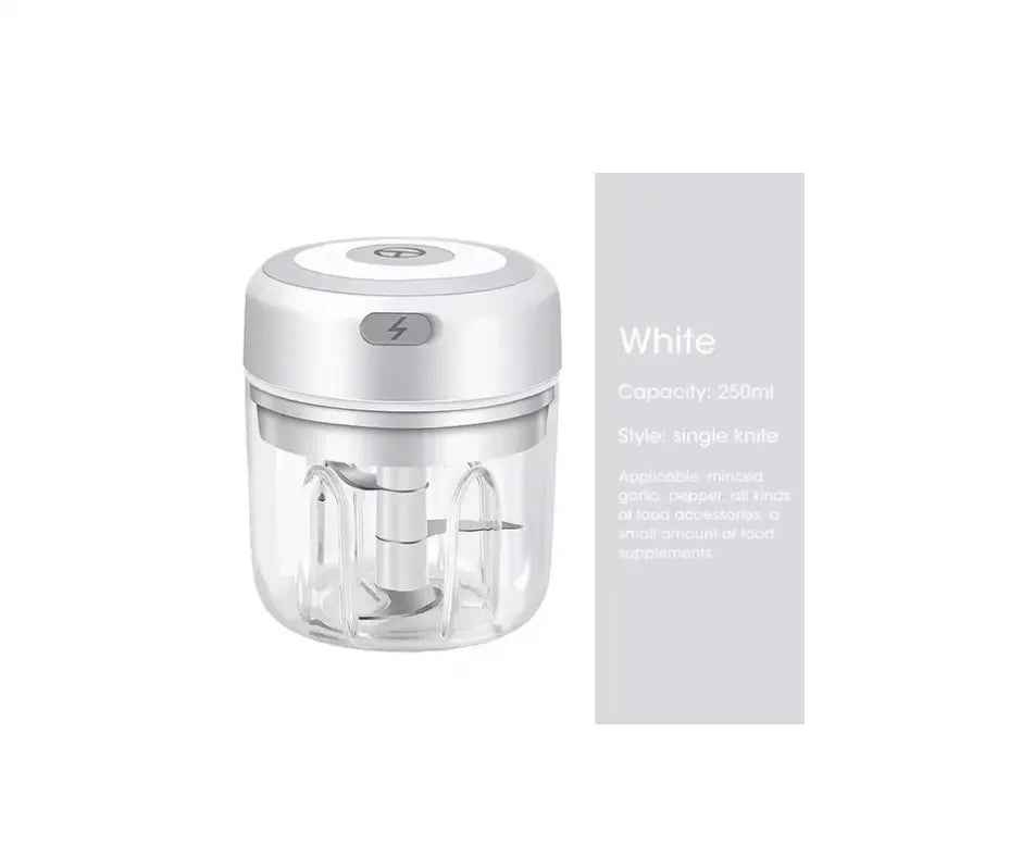 150ML/250ML/300ML Electric Garlic Chopper USB Charging Food Vegetable Meat Crusher Stainless Steel Mini Chili Garlic Masher Kitchen Gadgets