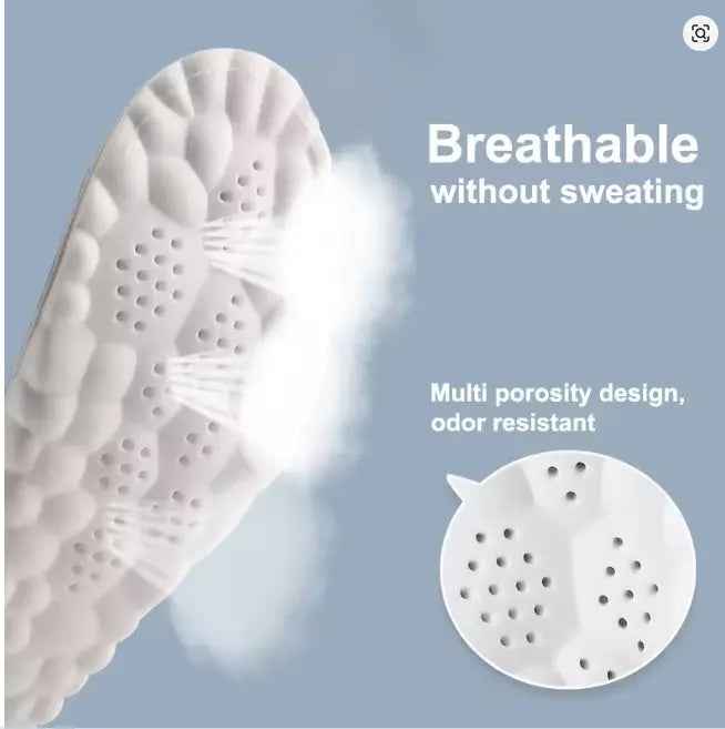 2Pairs/4Pairs/8pairs High Elasticity Latex Sport Insoles Soft Shoe Pads Arch Support Orthotic Insoles Breathable Deodorant Insole