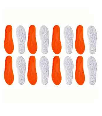 2Pairs/4Pairs/8pairs High Elasticity Latex Sport Insoles Soft Shoe Pads Arch Support Orthotic Insoles Breathable Deodorant Insole