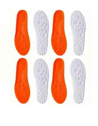 2Pairs/4Pairs/8pairs High Elasticity Latex Sport Insoles Soft Shoe Pads Arch Support Orthotic Insoles Breathable Deodorant Insole