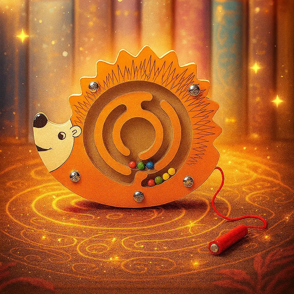 Kids Magnetic Maze Toy Mini Wooden Interactive Maze Pen Driving Beads Maze Puzzle Board Game Eduactional Toys for Toddlers Baby - Novarashop