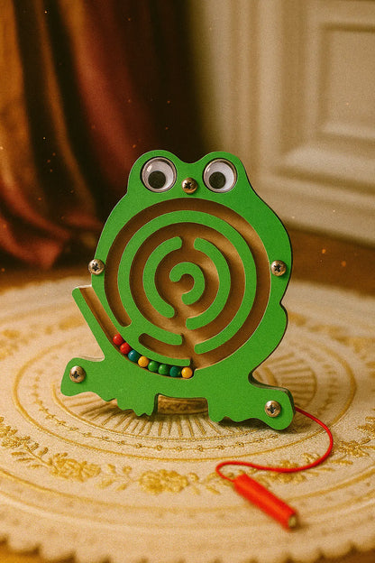Kids Magnetic Maze Toy Mini Wooden Interactive Maze Pen Driving Beads Maze Puzzle Board Game Eduactional Toys for Toddlers Baby - Novarashop