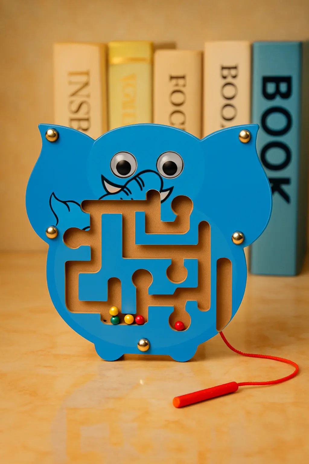 Kids Magnetic Maze Toy Mini Wooden Interactive Maze Pen Driving Beads Maze Puzzle Board Game Eduactional Toys for Toddlers Baby - Novarashop