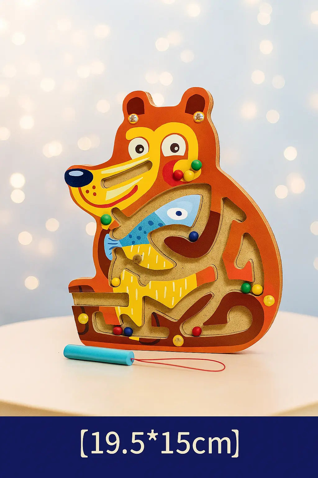 Kids Magnetic Maze Toy Mini Wooden Interactive Maze Pen Driving Beads Maze Puzzle Board Game Eduactional Toys for Toddlers Baby - Novarashop