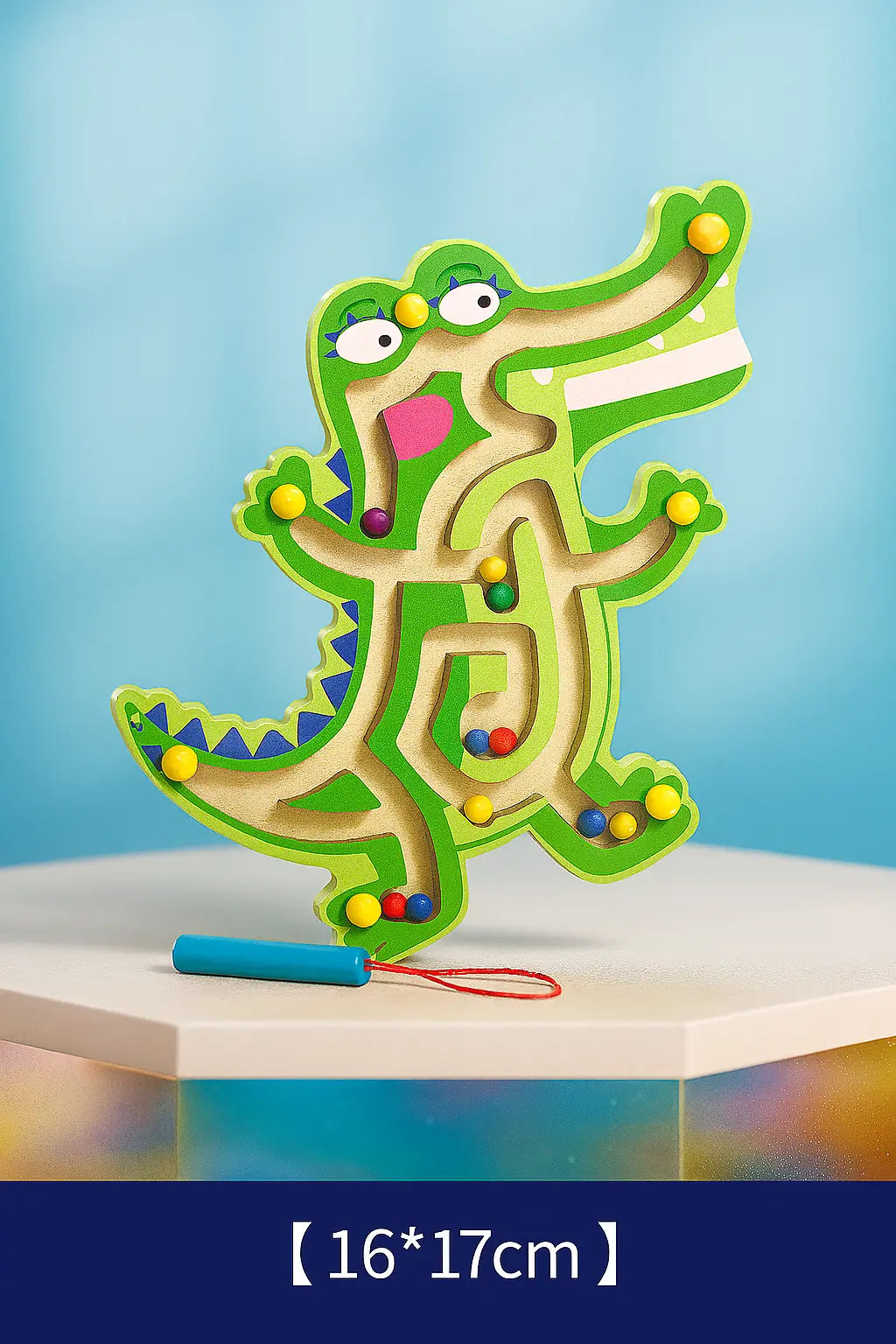 Kids Magnetic Maze Toy Mini Wooden Interactive Maze Pen Driving Beads Maze Puzzle Board Game Eduactional Toys for Toddlers Baby - Novarashop