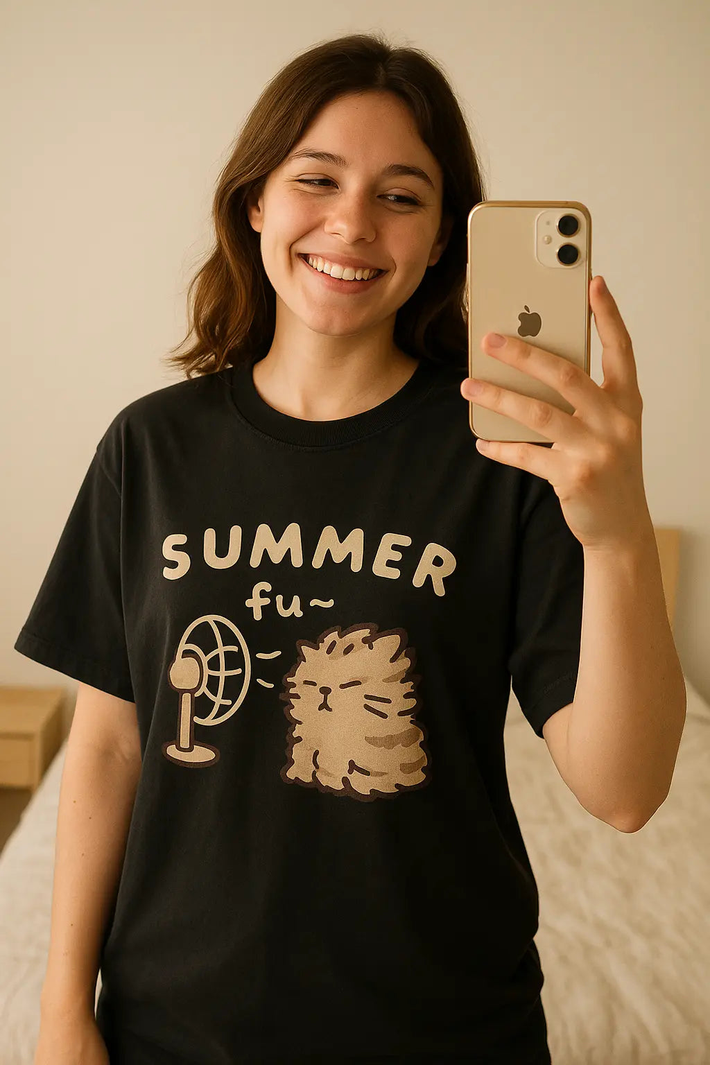 Korean Version Retro Minimalist Printed Summer T-shirt Casual Loose Couple Thin Short Sleeves - Novarashop