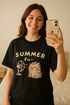 Korean Version Retro Minimalist Printed Summer T-shirt Casual Loose Couple Thin Short Sleeves - Novarashop