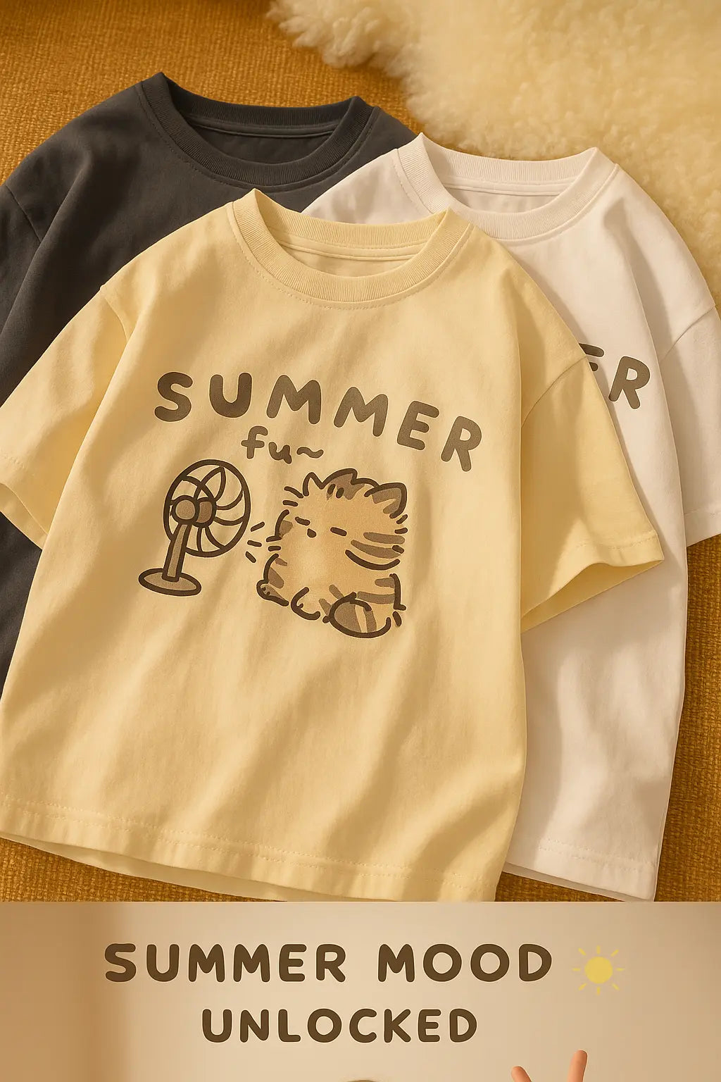 Korean Version Retro Minimalist Printed Summer T-shirt Casual Loose Couple Thin Short Sleeves - Novarashop